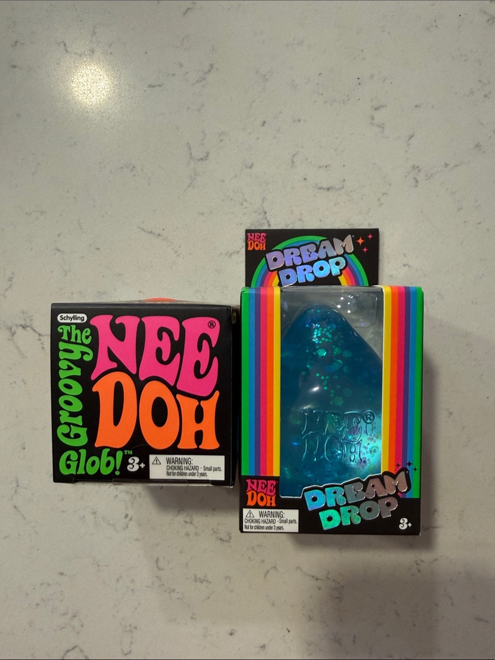 NeeDoh Blue Dream Drop & Orange Groovy Glob Bundle !